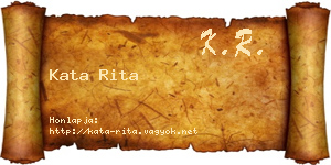 Kata Rita névjegykártya